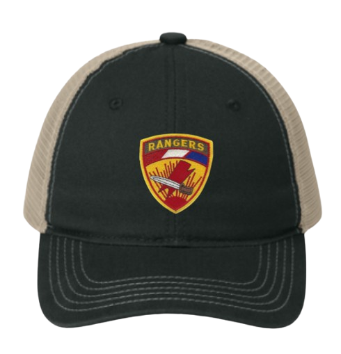 6th Ranger Battalion Raid at Cabanatuan-District ® Super Soft Mesh Back Cap Black/ Khaki