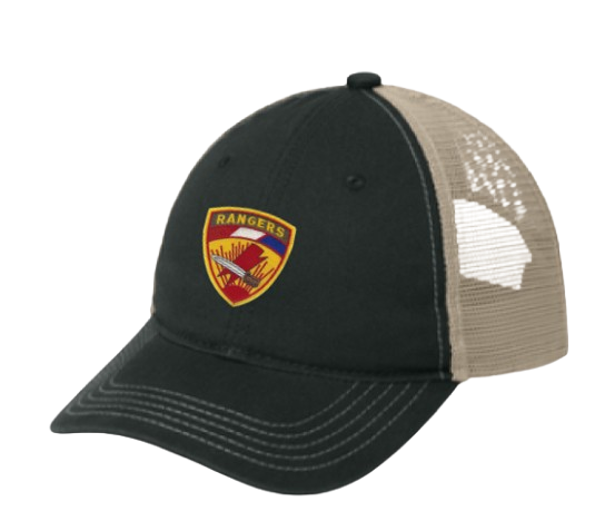 6th Ranger Battalion Raid at Cabanatuan-District ® Super Soft Mesh Back Cap Black/ Khaki