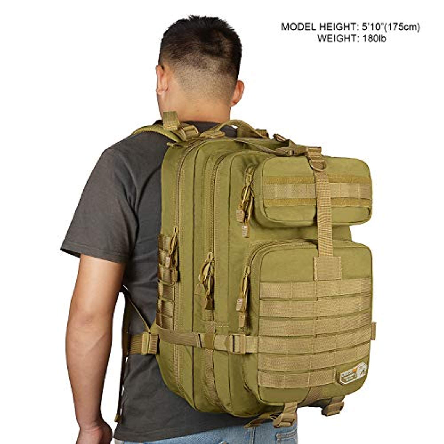 SunsionPro MTB-130 Military Tactical Assault Backpack Molle - Ranger Rags