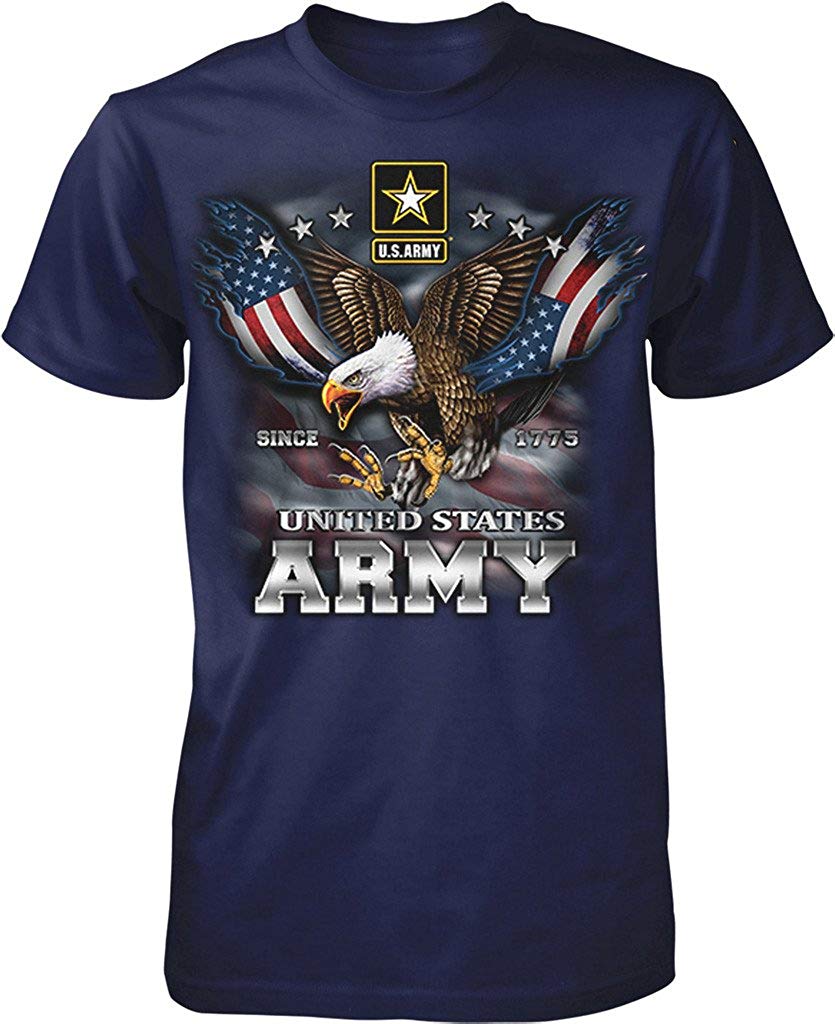 US Army, Since 1775, Eagle with American Flag Wings Men's T-Shirt - Ranger Rags