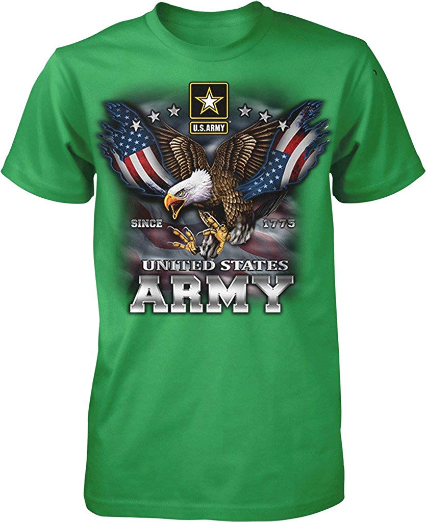 US Army, Since 1775, Eagle with American Flag Wings Men's T-Shirt - Ranger Rags