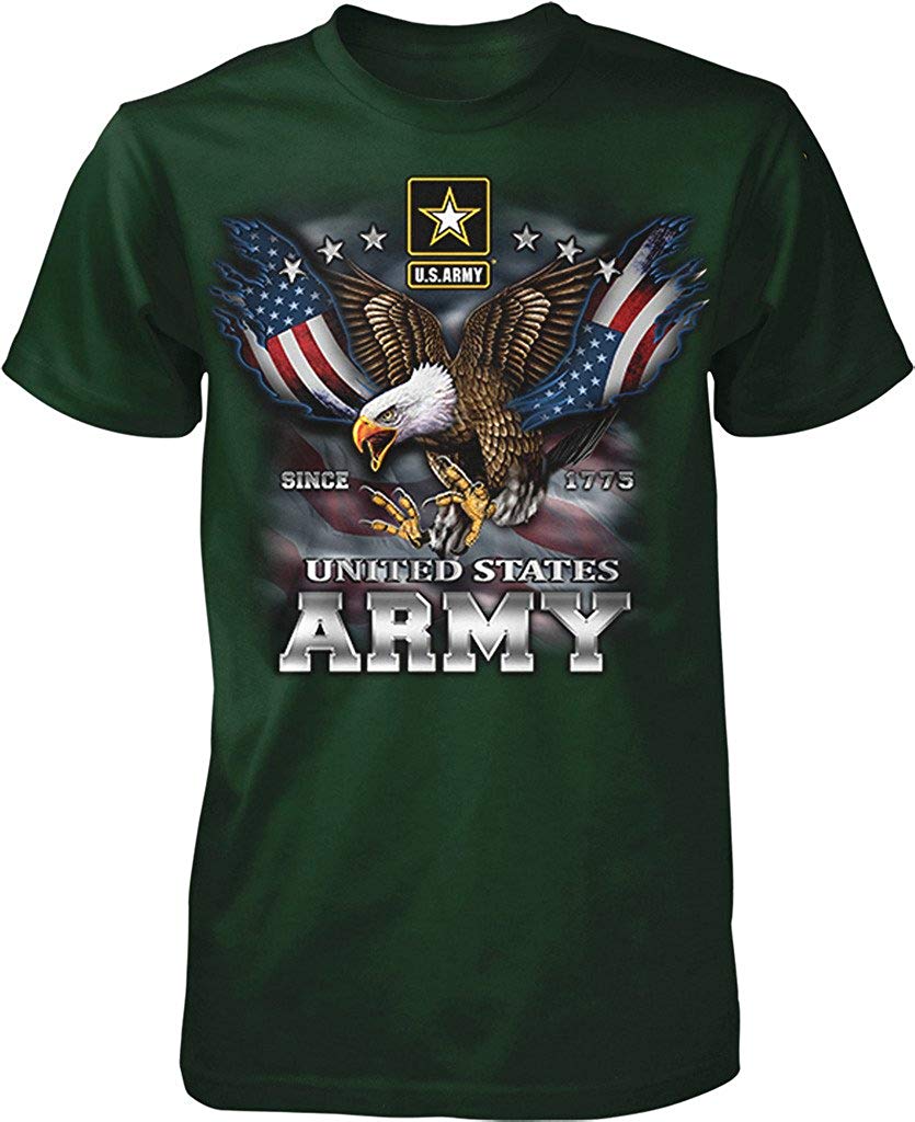 US Army, Since 1775, Eagle with American Flag Wings Men's T-Shirt - Ranger Rags