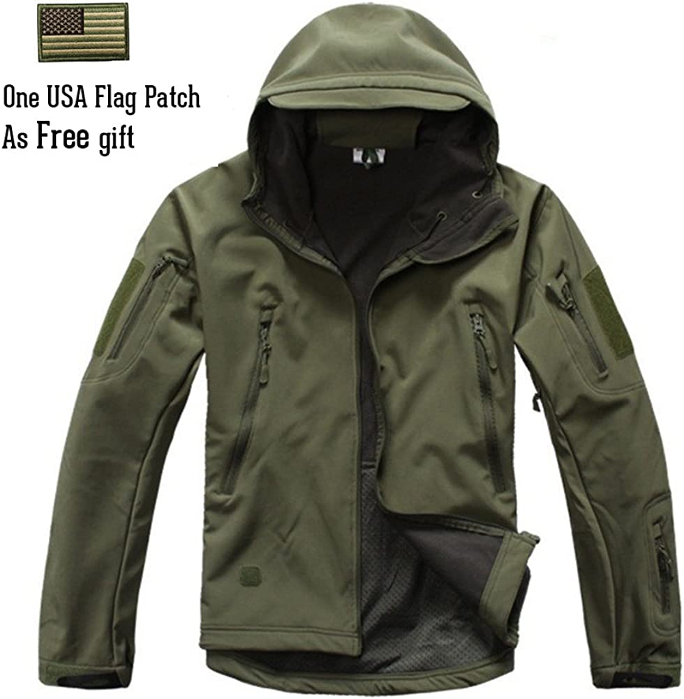 Army green jacket online with hood