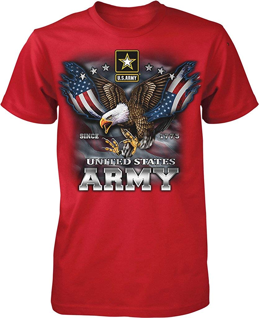 US Army, Since 1775, Eagle with American Flag Wings Men's T-Shirt - Ranger Rags