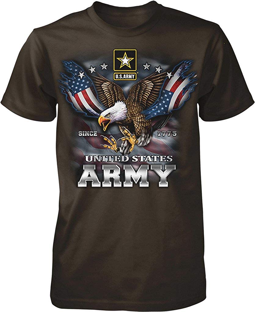 US Army, Since 1775, Eagle with American Flag Wings Men's T-Shirt - Ranger Rags