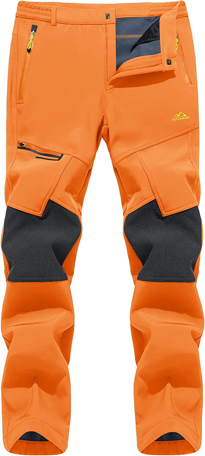 Mens Trousers Fleece Lined Thermal Elasticated Cargo Combat Work Walking  Pants | eBay
