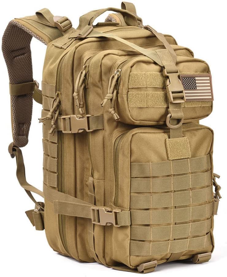 Small 30L Rucksack Pack for Outdoors, Hiking, Camping, Trekking, Bug Out  Bag, Travel, Military & Tactical Army Molle Assault Backpack With US Flag  Patch : : Bags, Wallets and Luggage