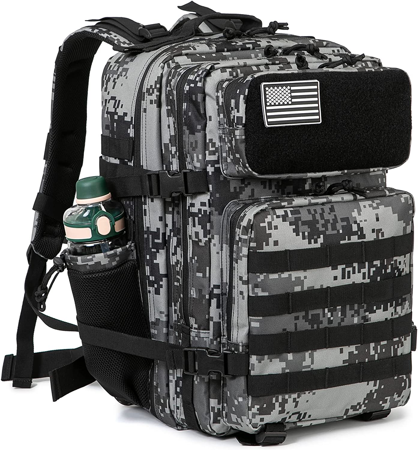 QT&QY 45L Military Tactical Backpacks Molle Army Assault Pack 3 Day Bug Out  Bag Hiking Treeking Rucksack - High Speed BBs